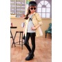 Conyson Hot Kids Clothes Velvet Leggings Pencil Pants Children Warm Trousers Faux PU Leather Legging Slim Leather Pants