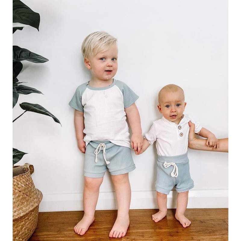 Conyson Toddler Baby Girls Boys 1-5Y Kids Summer Clothes Short Sleeve T-shirt Tops + Shorts Pants 2Pcs Outfits Set