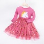 Children Fancy Unicorn Dress Princess Birthday Costume Kids Christmas Carnival Dresses for Girls Cosplay Clothing Robes Filles