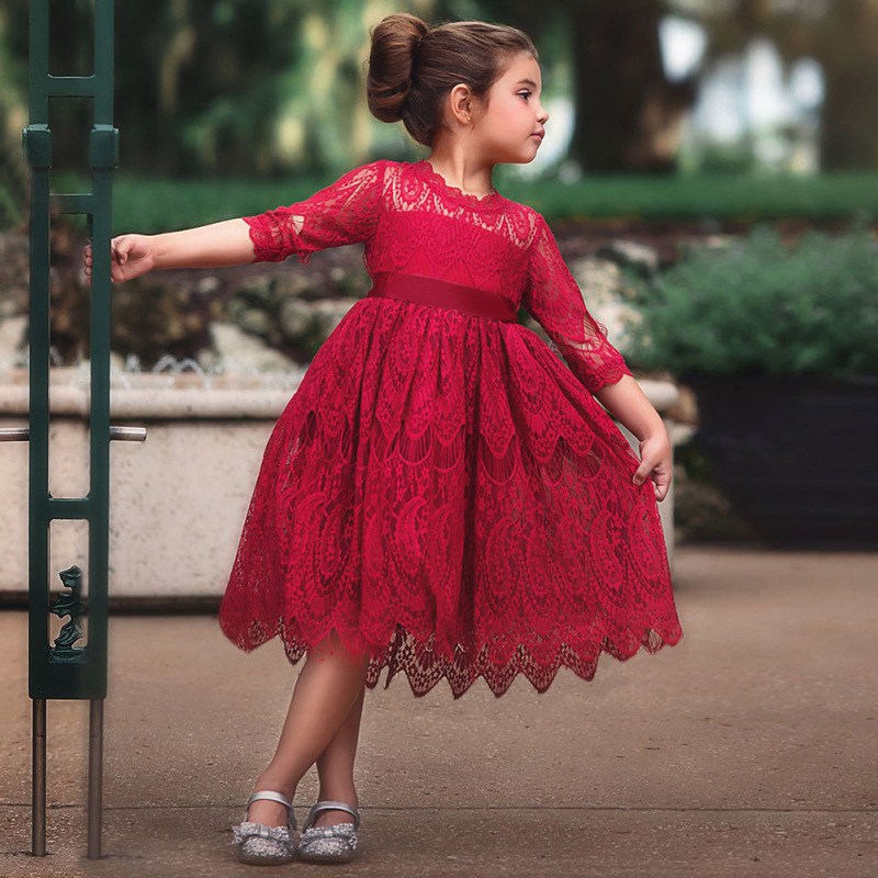 Baby Party Frocks Designs Kids One Piece Baby Girls Garments Dress Children Dress Wedding Gown Kids