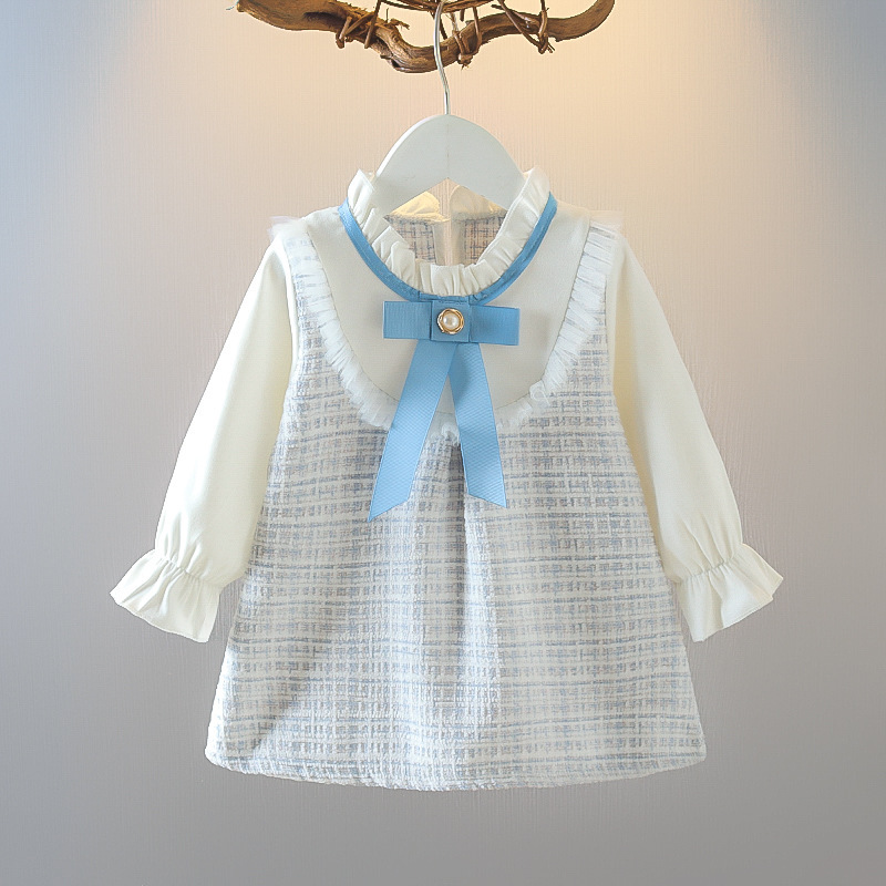 Conyson high Quality korea fashion designers boutique toddler kids spring casual Dresses princess baby girl Long Sweater Dresses