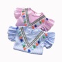 wholesale 2021 Summer Popular striped Round neck Ruffle Fly Sleeve parent-child clothes baby Girls Tassel Dress