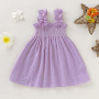 Conyson Girls Frock Kids Dress 2021 New Style Baby clothes Wholesale New Design pure color High Quality Baby Girls Dresses