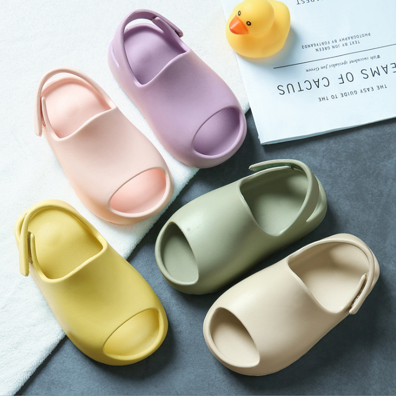 Conyson Hot sale super soft 100% real indoor EVA children's slippers children baby kids slides