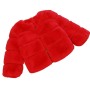 Fashion O-Neck Solid Color Cardigan Velour Faux Fur Hood Girls Long Sleeve Thick Warm Winter Coats