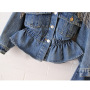Spring Autumn New Fashion Children Coat Vintage Short Kid Denim Jean Jacket Top For Girl