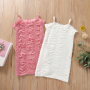 Conyson 2022 Summer Solid Baby Girls Sleeveless Sundress Fashion Bodysuit Pink Slip Dress Girl Spaghetti Strap Party Dress