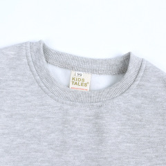 Conyson Wholesale Private Label Sweat Casual Custom Unisex Cotton Long Sleeve High Quality Sport T-shirt Solid Color Kids Shirt