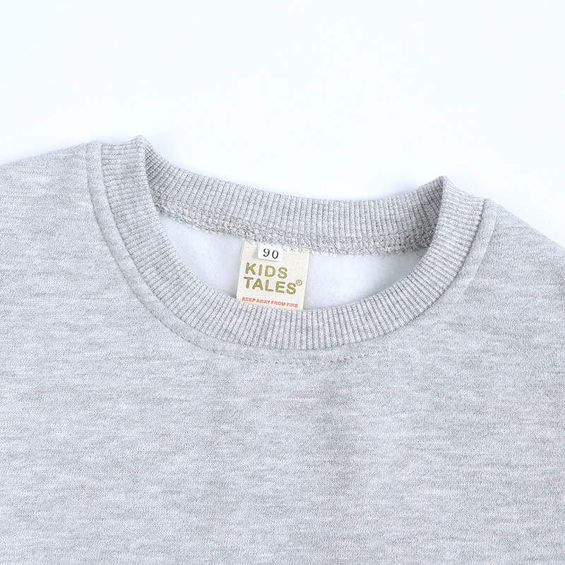 Conyson Wholesale Private Label Sweat Casual Custom Unisex Cotton Long Sleeve High Quality Sport T-shirt Solid Color Kids Shirt