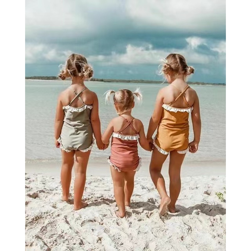 Conyson Summer Baby Girls Floral Swimwear Toddler Swimsuit Kids Bathing Suit Kid Beachwear Bodysuit Cute Girl Swimming Suit