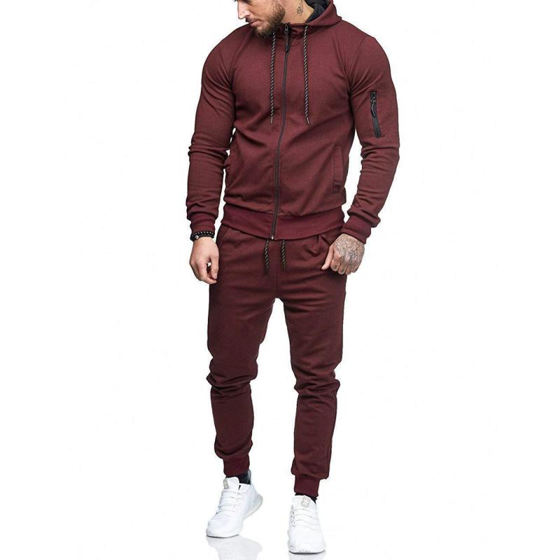 Conyson Private Label Men Plain Jogging Suit Set Tracking Set Custom Sweatsuit With Logo Men 2 Piece Pants Set