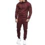 Conyson Private Label Men Plain Jogging Suit Set Tracking Set Custom Sweatsuit With Logo Men 2 Piece Pants Set