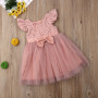 Wholesale Customized lace Short Sleeve O-Neck Kids Wear Girls Cute Elegant Layered Dresses