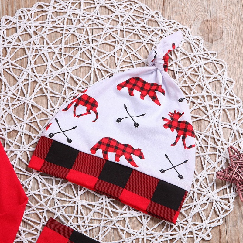 wholesale 3-pieces Merry Christmas Cotton Baby sets girl boys clothes Romper Autumn Winter baby Clothes