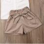 Girls Clothing Childrens 2021 Lovely Kid Baby Girls Feather Clothes Sets Summer Sleeveless Tops Shorts 2pcs Suit Outfits Kids