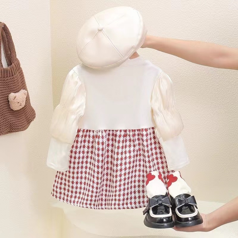 Conyson New Style European Style Kids Party Birthday Fashion Lattice Green Dresses Spring Autumn 1-4 Years Old Baby Girl Dress