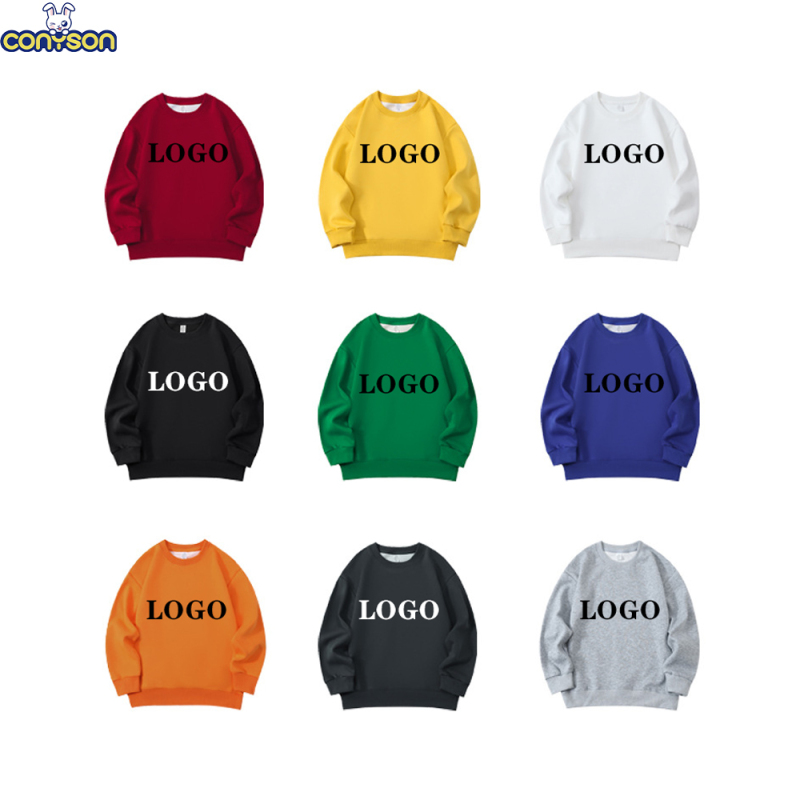 Conyson Bulk Private Label Summer Unisex Sublimation Custom High Quality Thick Collar Long Sleeve Plain sport Kids Shirt