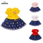 Wholesale High Quality Conyson Summer Cute Knit Patchwork Mesh Skirt Heart Design Little Girls Princess Fluffy Dress