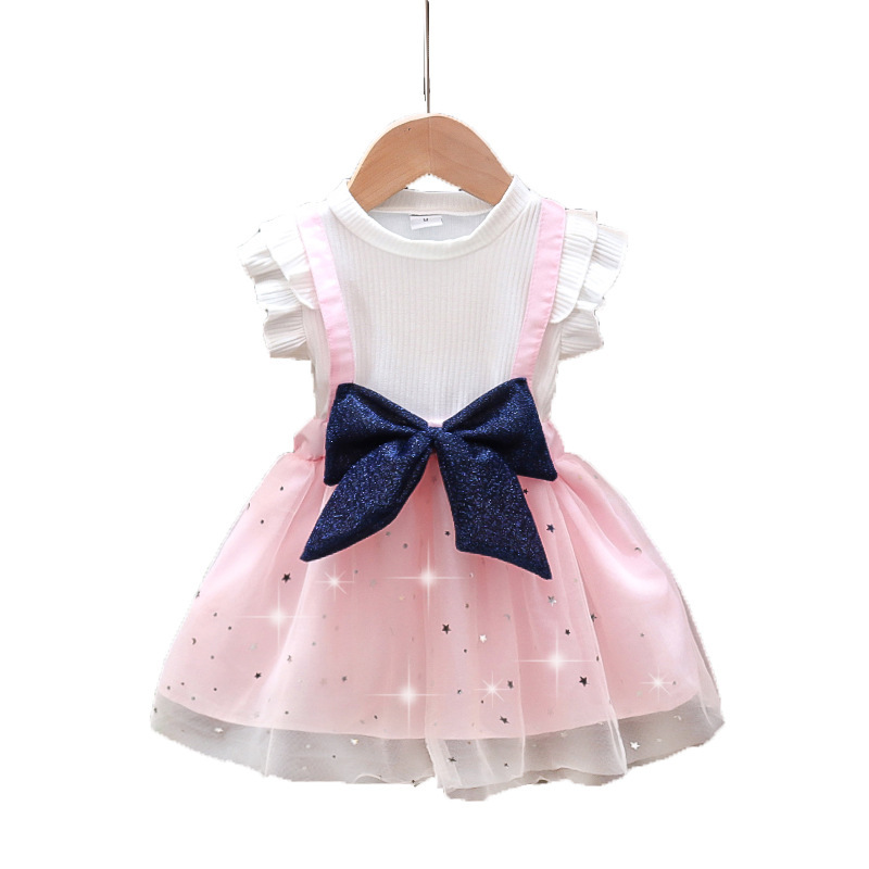 New Arrival Latest Design Baby Dress Net Yarn Cute Style Baby Toddler Children's Clothing Princess Little girl Dress