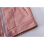 Conyson high quality korea fashion boutique fall kids girls designers solid clothes PU leather winter clothing wholesale jacket