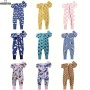 Conyson Hot Selling Spring Autumn Organic Cotton Cute Long Sleeves Zipper Knitted Children Clothing Vintage Baby Rompers
