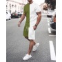 hot sale rts Custom logo Made Outdoor online designer mens summer jogger Clothes suit clothing two-piece adult t-shirt short Set