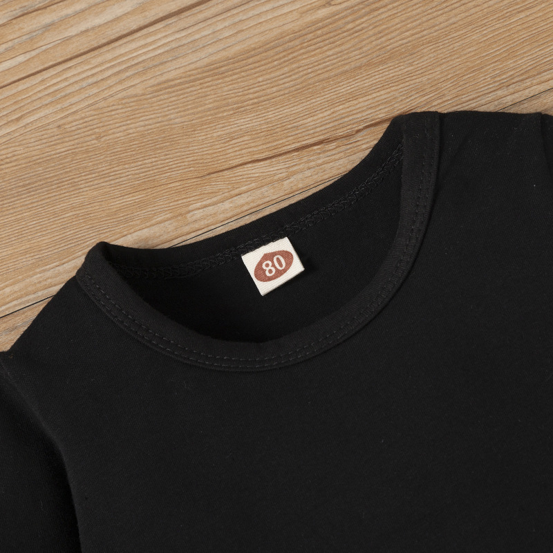 Conyson Baby Girl Clothes Set T-shirt Tops+ Leopard Print Bell-bottomed Pants Flared Pants Outfits Kids Clothes Girls Set