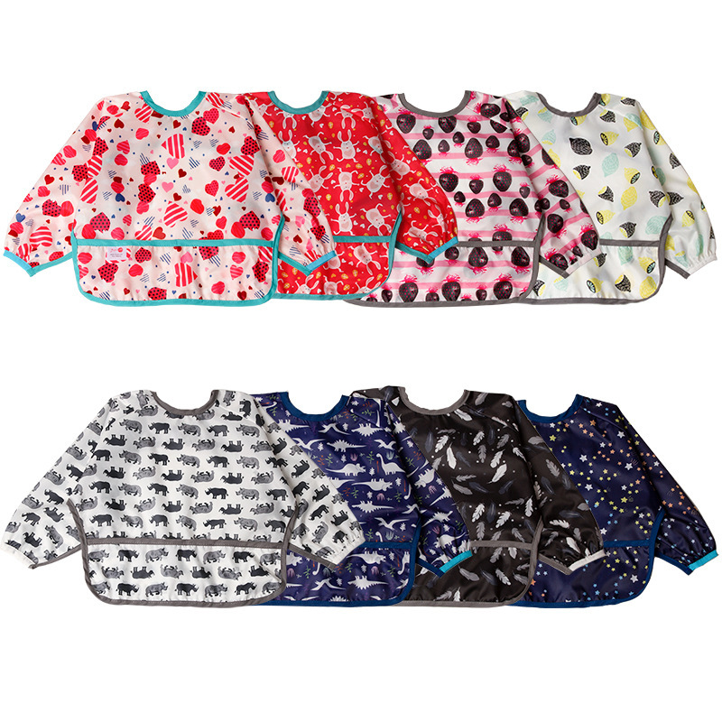 Smocked Blouse Tops Children Clothing Washable Order Best Polyester Camo Large Waterproof Good Quality Baby Bibs Long Sleeve