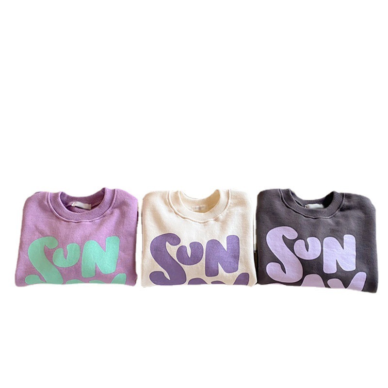 Boy Pullover Cotton Custom Color Fleece Hoodies Sweatshirt Kid Crewneck Sweatshirt