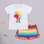 Conyson latest boutique summer fashion style Infant baby casual suit Children's Girl denim shorts Kids wear short Clothing Sets