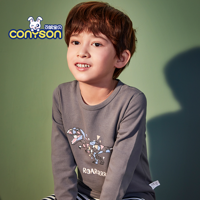 Kids cartoon pajamas ready to ship children dinosaur print sleepwear