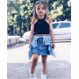 Conyson Fashion 1-6Y Toddler Kids Outfits Baby Clothes Set Black Vest Tank Top & Denim Mini Skirts Girl 2PCS Outfit