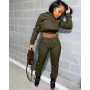 Conyson Custom Logo Designer Solid Fashionable Long Sleeve Letter Printed Sweatshirt Casual Pants Hoodies Jogger For Women Sets