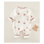 Conyson Stock Lots Low MOQ Spring Autumn Long-sleeved 0 to 1 Years Orgnaic Cotton Eco Friendly New Born Baby Clothing Rompers