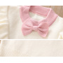 Latest Winter Baby Girl Clothing Knitted Bow Sweater Pleated Half Skirts Two Pieces Suits Casual Lovely Sweet Dress Sets