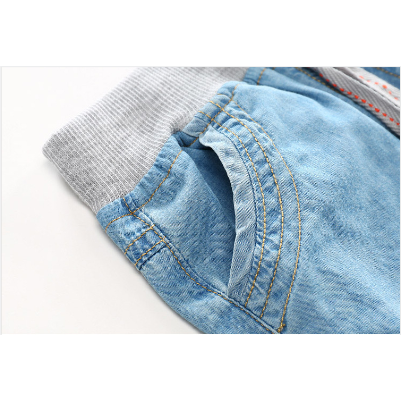 2021 New Summer Korean version soft thin tencel trousers  boy jean kids clothes