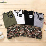 Conyson infant suits Toddler Boys 2 Pieces baby children sleeveless tank tops camouflage color kids wear Fashion clothing Sets