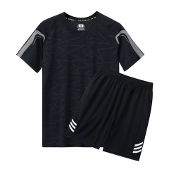 Conyson Wholesale Custom New Arrival Polyester Jogging Sportswear Gym Tracksuit And Short 2 Piece Shorts Track Suit Men T Shirt