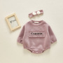 Conyson Autumn Fashion Infant Unisex Baby Long-sleeved One Piece Clothing Printed Cotton Fleece Baby Rompers