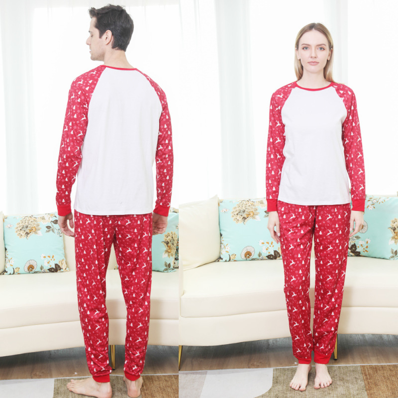 Popular Family Parent-child Outfit Autumn Winter Parent-child Pajamas Set Cute Print Long Sleeve Pajamas Set