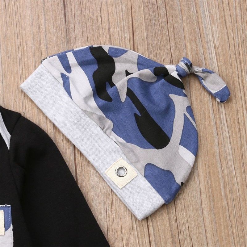 Conyson infant suits Toddler Boy 3 Pieces baby children long sleeve tops camouflage color kids Pants wear Fashion clothing Sets