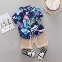 Conyson Wholesale Summer Short Sleeve Newfashion Clothes Design Cotton Sets Two Piece Kids Boy Shorts Casual Clothing Outfit Set