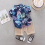 Conyson Wholesale Summer Short Sleeve Newfashion Clothes Design Cotton Sets Two Piece Kids Boy Shorts Casual Clothing Outfit Set