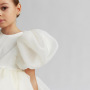 Conyson High Quality Fashion Mesh Girls Princess Vintage Tulle Puff Sleeve Pink Wedding Party Birthday Tutu Dress