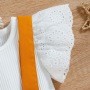 Conyson High Quality Wholesale Cute Soft Toddler Flying Sleeve Clothes Baby Girl 2 Pieces Sleeveless Cotton Summer Kids Romper