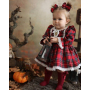 Christmas Girls Red Dress Toddler Baby Kid Girls Lace Ruffles Tutu Party Dress Plaid Xmas Costumes Children Clothes
