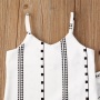Conyson rts high quality summer korean fashion children Sleeveless Infant baby Children's Girls casual Kids wear Clothing Sets