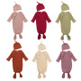 Wholesale Custom 100% Cotton Organic Newborn Baby Bodysuit Long Sleeve White Smock Baby Boy Clothing Romper