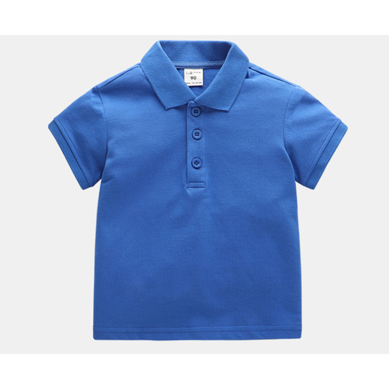 Wholesale High Quality Solid Color Casual Polo Shirt Cotton Children Polo Shirts Customized Short Sleeve Polo Shirt