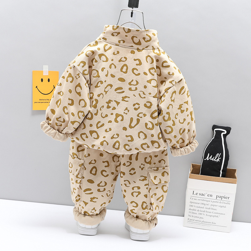 Spring And Autumn Boys Casual Jacket Pants 2 Piece Set Costume Toddler Fashion Clothing Boys Camouflage Tracksuits Suit